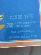 2CASSE-TETE: PAPILLON 300 PIÈCES VALERIE 750 PIÈCES$10.00 CHACUN - Photo 2