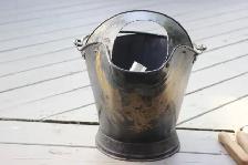 Antique Coal Scuttle - Gold Leaf Embossed - Photo 2
