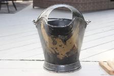 Antique Coal Scuttle - Gold Leaf Embossed - Photo 3
