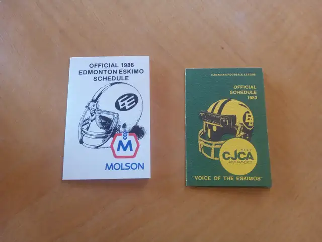 Schédule CFL Eskimos d'Edmonton 1986-1983 (080626-683)