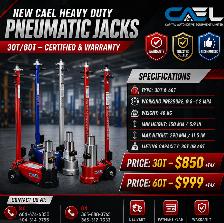 CAEL Heavy-Duty Pneumatic Jacks – Power Meets Performance!