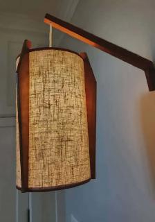 Scarce Mid Century Pendant Rocket Teak Wall Lamp Guildwood - Photo 2