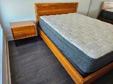 Queen Bed, nightstand and boxspring