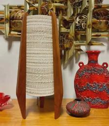 Authentic Atomic Era 60 Retro Scandinavian Teak Wall Sconce Lamp