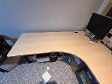 Desk, File cabinet and chairs