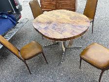 Free delivery used Vintage Dining Table and Chairs Set