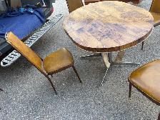 Free delivery used Vintage Dining Table and Chairs Set - Photo 2
