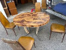 Free delivery used Vintage Dining Table and Chairs Set - Photo 6
