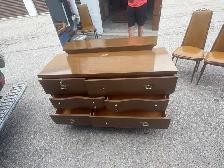 Free delivery used Vintage Wooden Dresser with Mirror - Photo 2