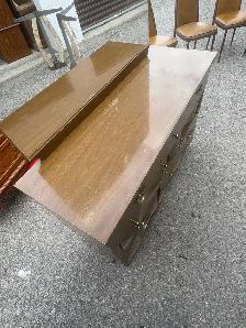 Free delivery used Vintage Wooden Dresser with Mirror - Photo 5
