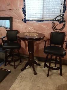 BAR SET WITH PUB TABLE AND CHAIRS - Photo 6
