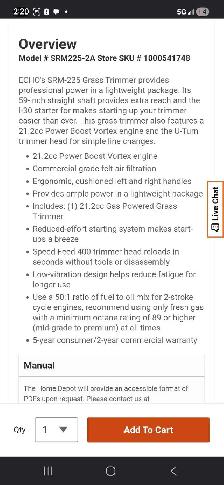 ECHO SRM-225 PROFESSIONAL GRADE WEED STRING TRIMMER - Photo 4