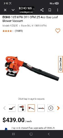 ECHO ES-250 COMMERCIAL GRADE 3n1 BLOWER/ VACUUM/ MULCHER - Photo 2