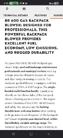 STIHL BR-600 GAS PROFESSIONAL-GRADE BACKPACK BLOWER - Photo 4
