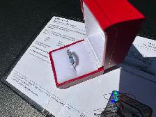 #818 - 14kt White Gold, 1.36ct Prong Set Diamond Band, Size 6