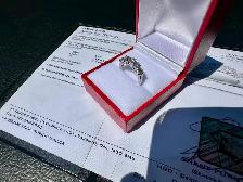 #818 - 14kt White Gold, 1.36ct Prong Set Diamond Band, Size 6 - Photo 3
