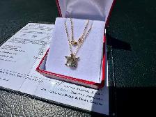 #792 - EFFY 14kt Yellow Gold, Amethyst, Diamond Turtle Pendant - Photo 2