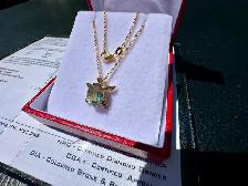 #792 - EFFY 14kt Yellow Gold, Amethyst, Diamond Turtle Pendant - Photo 3