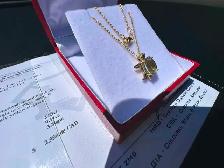 #792 - EFFY 14kt Yellow Gold, Amethyst, Diamond Turtle Pendant - Photo 7