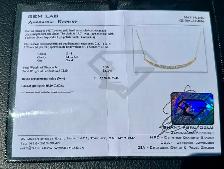 #849 14k Yellow Gold, .35ct Diamond Crescent Moon Pendant 15-17" - Photo 4