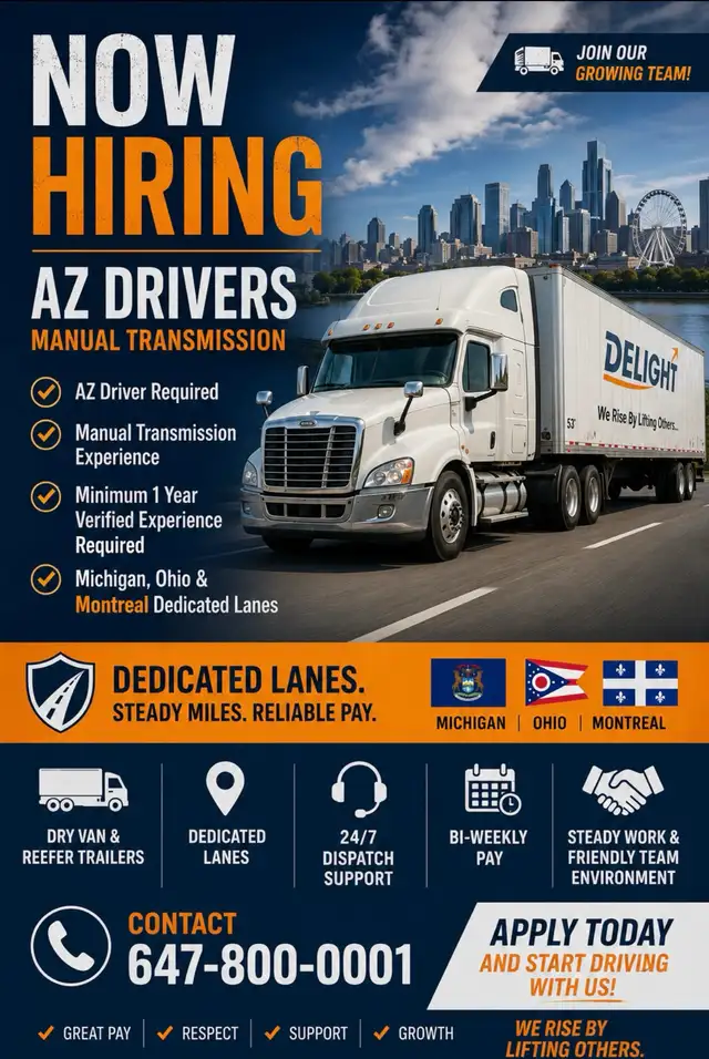 Hiring AZ Driver for Short Haul and Long Haul