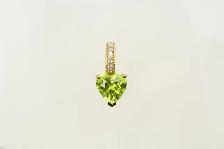 10K GREEN HEART PENDANT