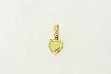 10K GREEN HEART PENDANT - Photo 2