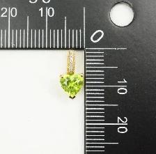 10K GREEN HEART PENDANT - Photo 4
