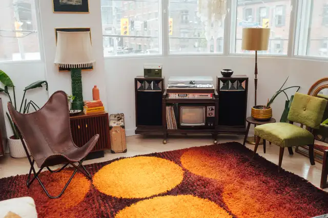 1970s Shag Rug  | 100% Wool | Conversation Pit / Space Age Vibes