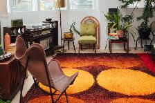 1970s Shag Rug  | 100% Wool | Conversation Pit / Space Age Vibes - Photo 4