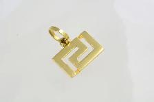 14K GREEK MEANDER PENDANT