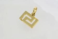 14K GREEK MEANDER PENDANT - Photo 2