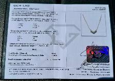 #835 10k Rose Gold Brown & Black Diamond Chevron Necklace 16-18" - Photo 6