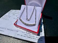#822 - 14kt White Gold, .40ct Diamond Necklace 18-20" - Photo 2