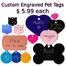 Only $ 5.99 Pet ID Tag - Custom Engraved Cat Dog Puppy & Collars