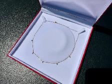 #812 - 14kt Yellow Gold, 1/4ct Diamond Necklace, 16-18" - Photo 2