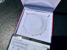 #812 - 14kt Yellow Gold, 1/4ct Diamond Necklace, 16-18" - Photo 3