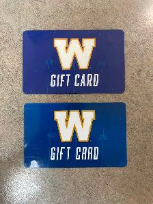 $265.00 Winnipeg Blue Bombers Store Gift Card. Will take $230!!
