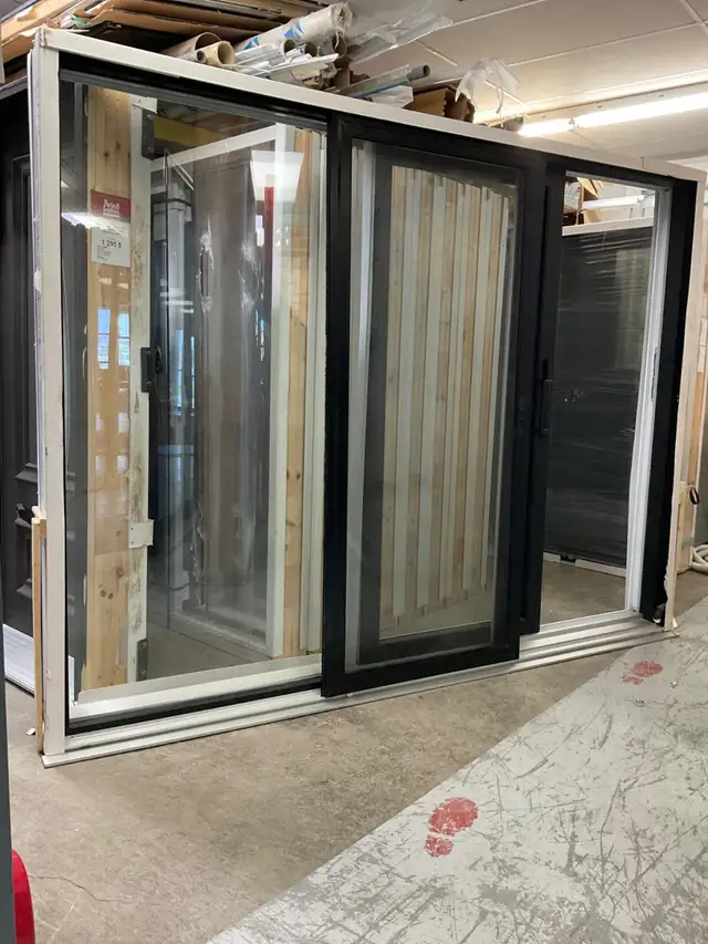 1473PP Porte patio ÉLÉMENT Hybride 9 Noire 105 3/4x81 1/8 ouv. D