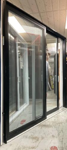 1474PP Porte patio LOFT Aluminium 8 Noire 95 1/2×95 1/2 ouv. Dr