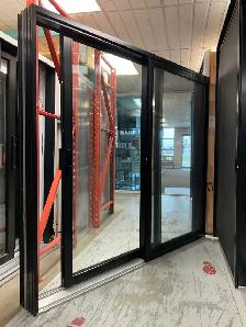 1476PP Porte patio LOFT Aluminium 9 Noire 107×81 ouv. Droite