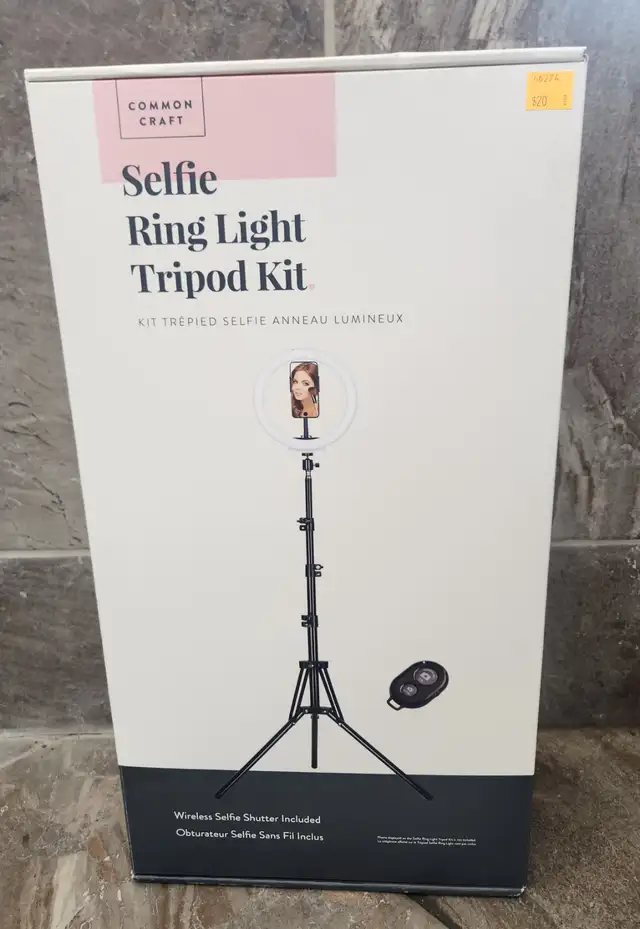 Brand New Common Craft Selfie Ring Light Tripod Kit in Box