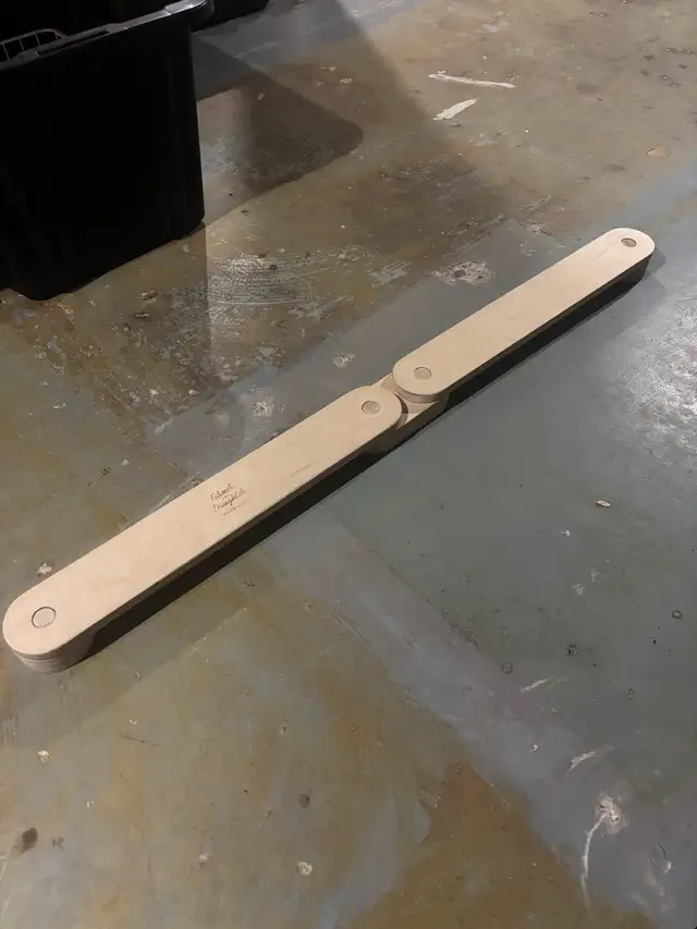 wooden balance beam