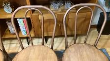 Mid century. Table teak teck / 4 chaises vintage métal   bois / - Photo 5