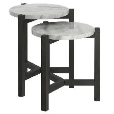 SET OF TWO ACCENT NESTING TABLE IN GREY. - Photo 6