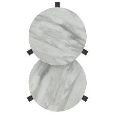 SET OF TWO ACCENT NESTING TABLE IN GREY. - Photo 8