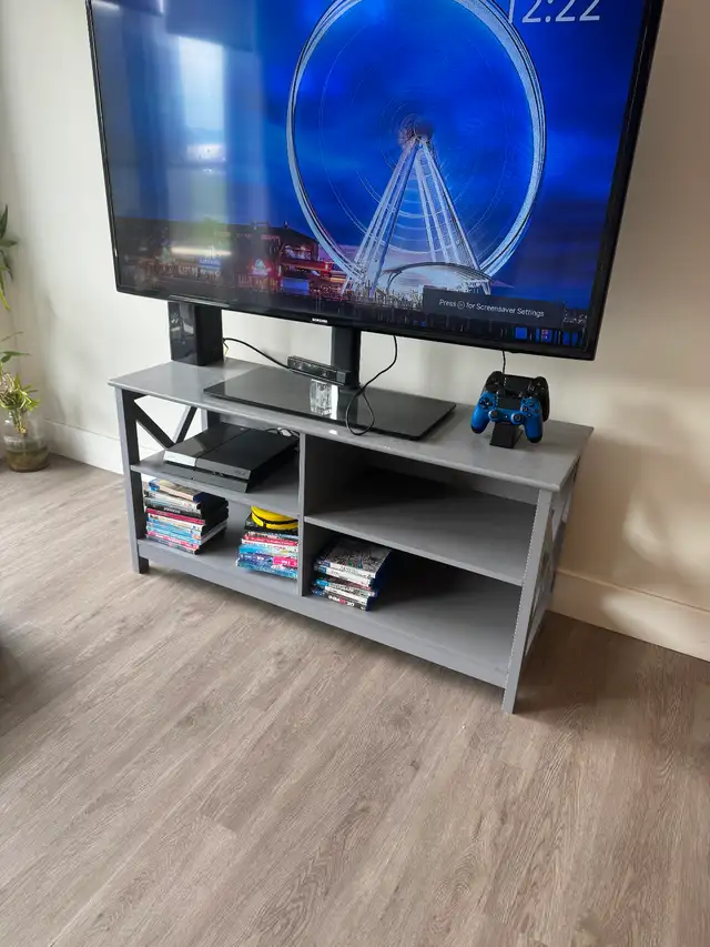 Meuble de tele gris