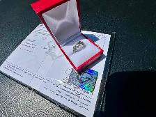 #780 - .925 Sterling 1/3 Carat Diamond Ring, Size 6