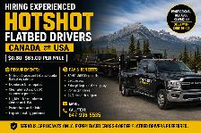 HIRING EXPERIENCED HOTSHOT FLATBED DRIVERS | CANADA ⇄ USA