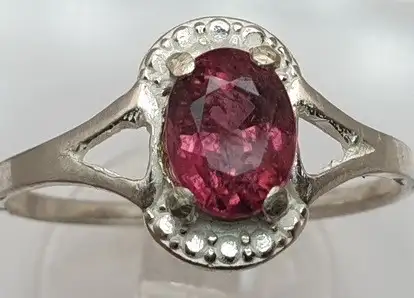 1.46 g Certified Silver Tourmaline gemstone Ring